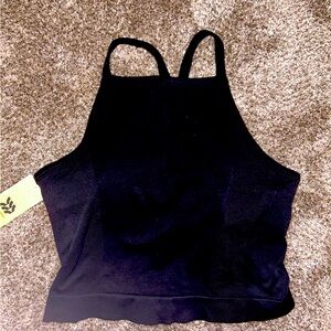 Target Black Workout Crop Top with Built in Bra XXL